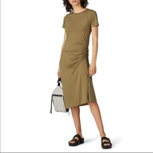 rag & bone Ina Dress - ruched midi T-shirt dress sz XL